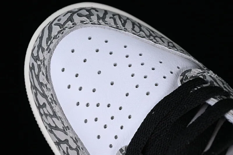 All categories Air Jordan Jordan series basketball shoes Air Jordan 1 High Pure original Air Jordan 1 High OG "White Cement" AJ1 Joe 1 elephant pattern high-top basketball shoes DZ5485-052
